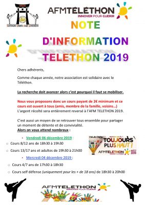 AFFICHE TELETHON 2019